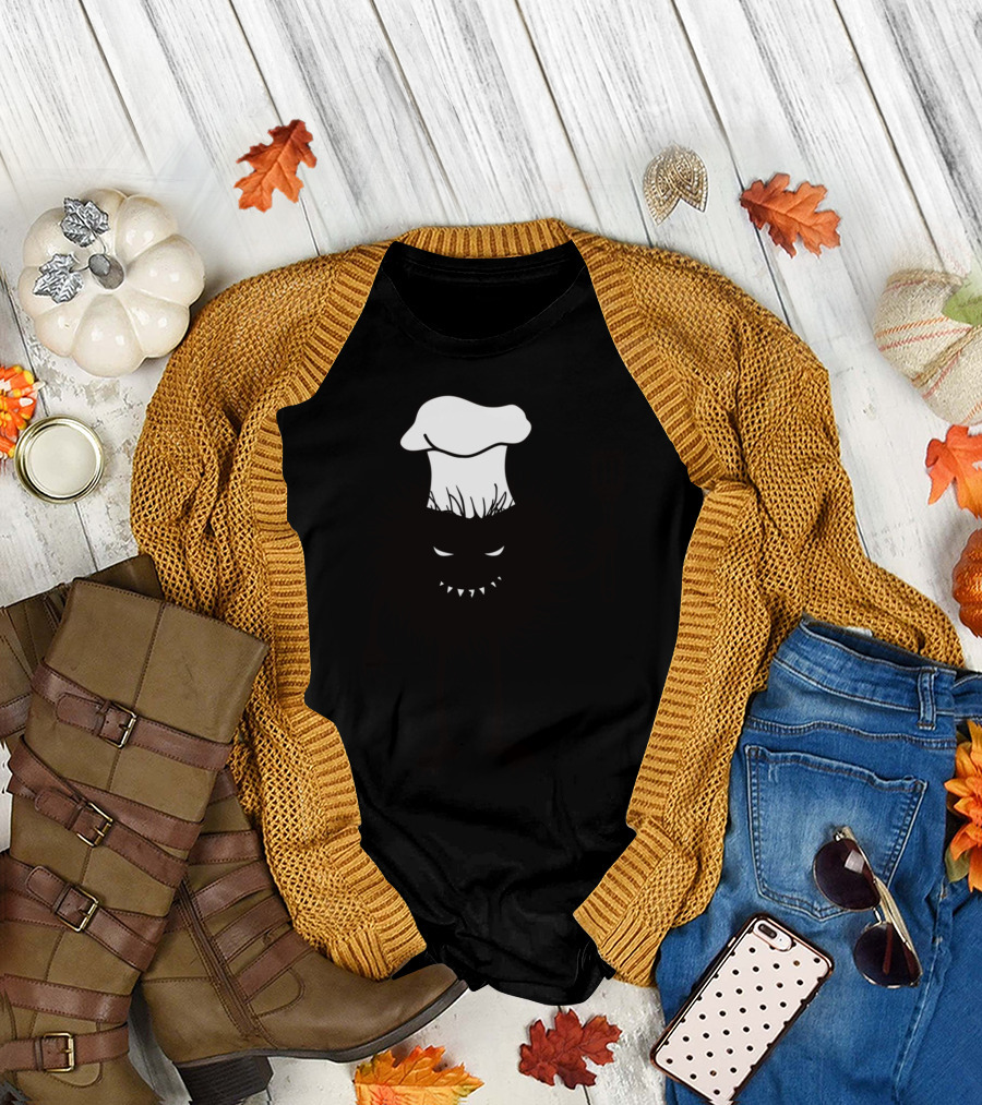 Funny Evil Chef Monster Holding Spatula T-Shirt