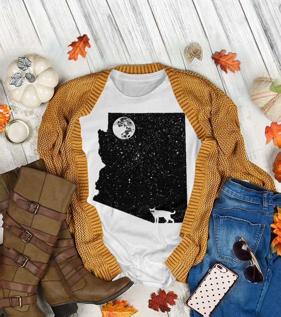 Arizona Cat Under the Moon T-Shirt