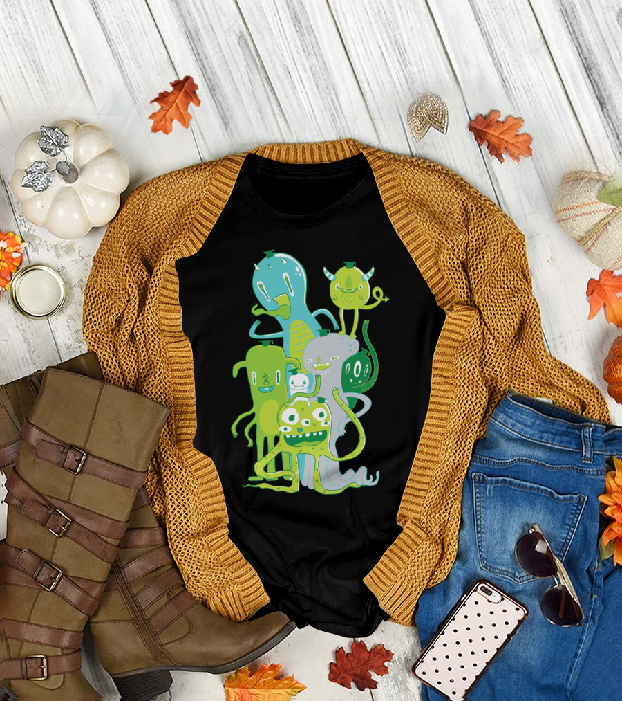 Done With Monster School Funny Cartoon Creature Group T-Shirt