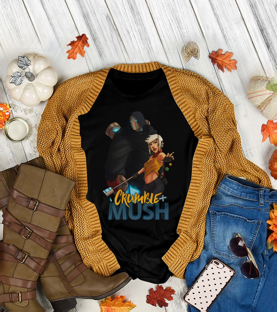 CRUMBLE + MUSH Comic Cover Characters in Action T-Shirt