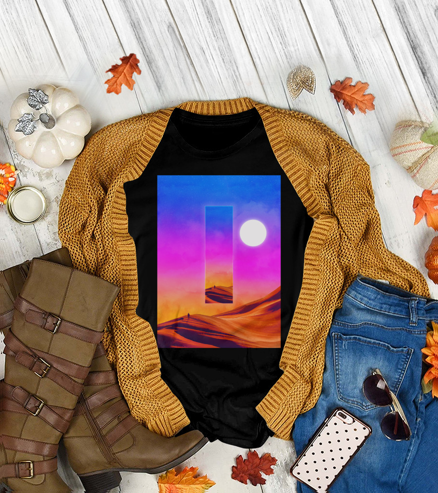 That Which Precedes Everything Full Desert Surreal Sunset Rectangular Portal T-Shirt