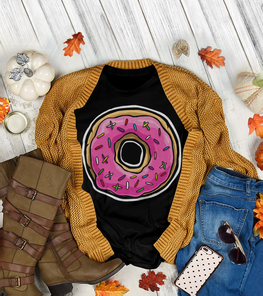 Donut Pink Frosted Colored Sprinkles T-Shirt