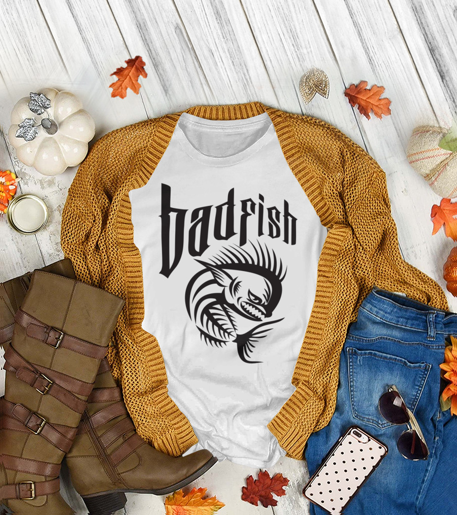 Badfish Angry Skeleton Dorado Dolphin Fish T-Shirt