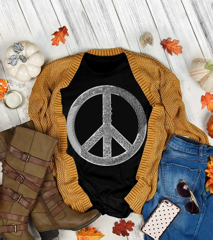 Generative Peace Intricate Floral Peace T-Shirt