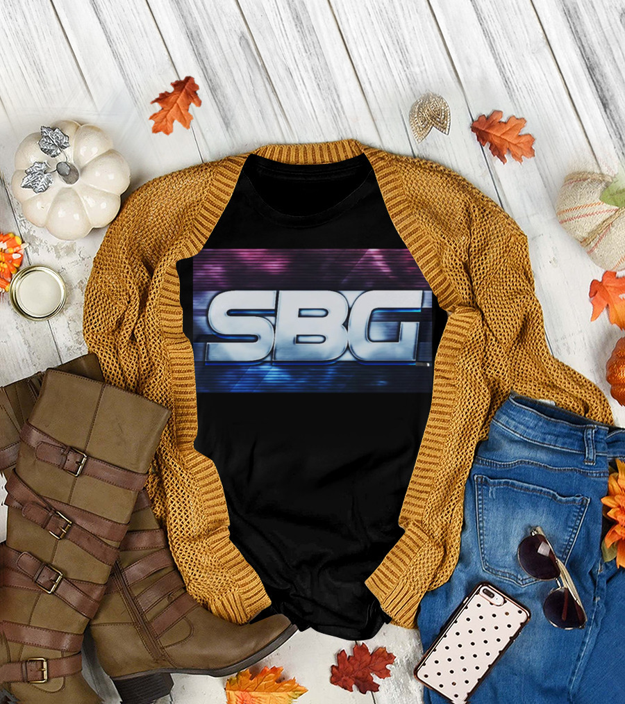 SBG Shiny Metallic Style on Vibrant Purple T-Shirt