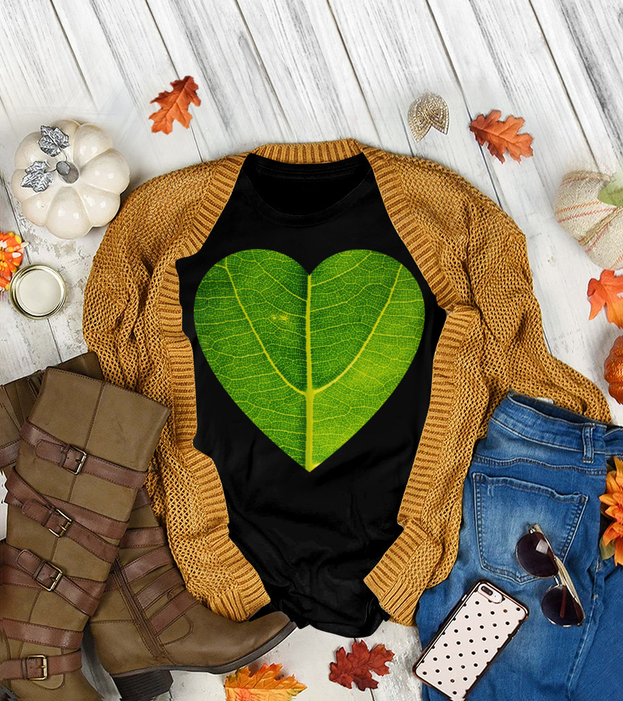 Leaf Heart Green Nature T-Shirt