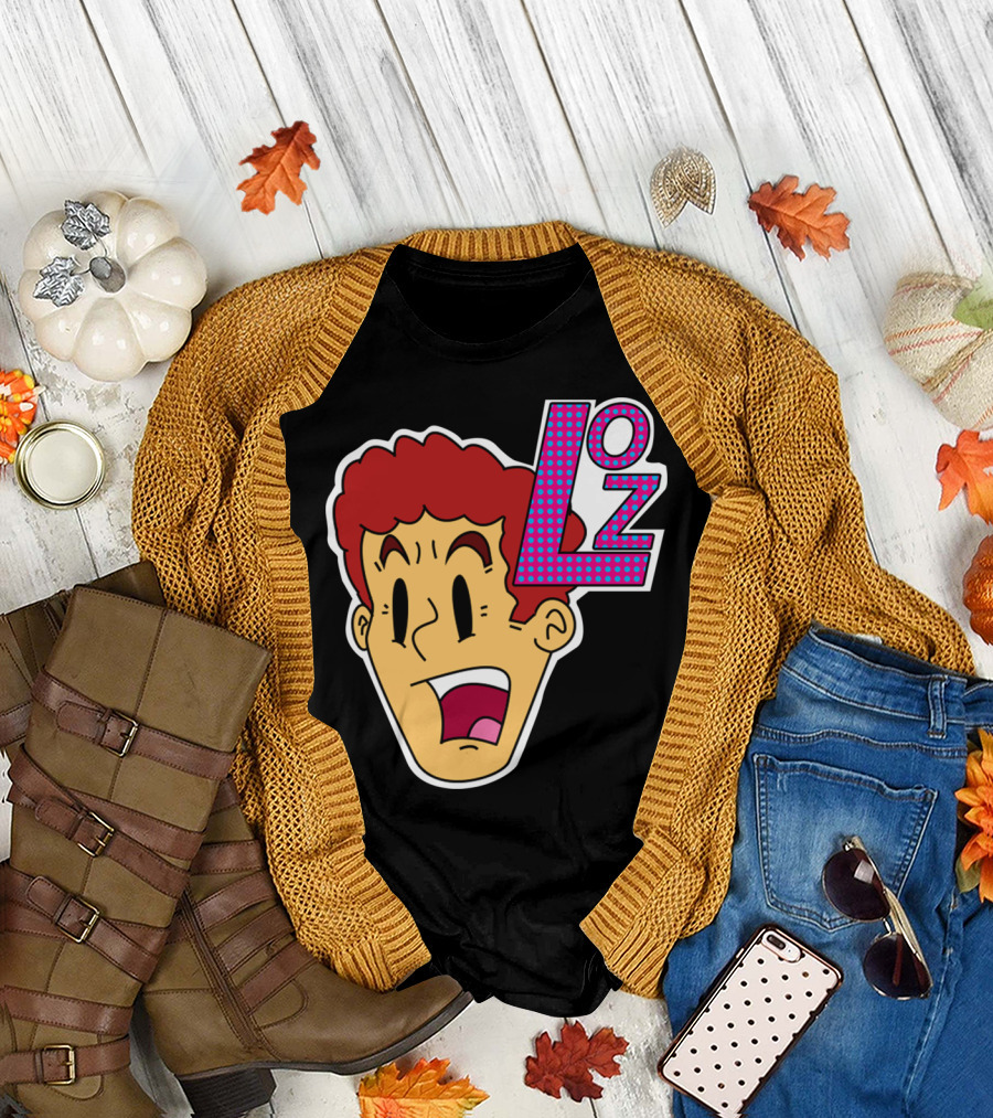 LOZ Retro Cartoon Style Red Hair Character Face T-Shirt