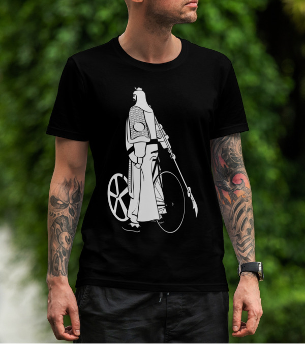 Guan Yu On Fixie Bike With Guandao In Hand T-Shirt