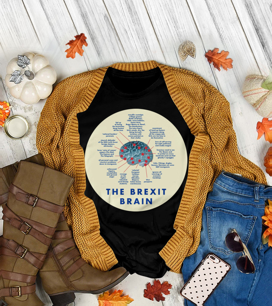THE BREXIT BRAIN VOICE OF REASON GOLDEN AGE ROGER MOORE FED UP TRILLING GRANULES BLUE PASSPORTS T-Shirt