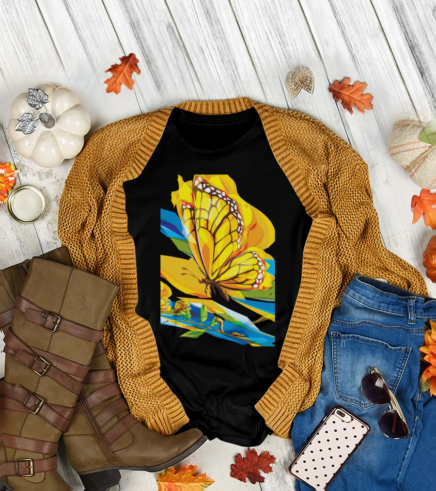 Learn For Changes Monarch Butterfly Transformation Journey T-Shirt