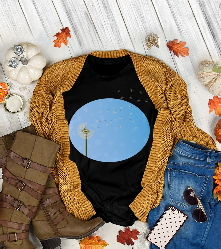 Dandelion Seed Disperse Sky Freedom T-Shirt
