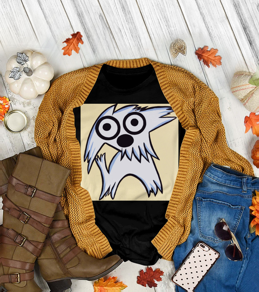Lucky Dog And Such Cartoon Character with Big Eyes T-Shirt