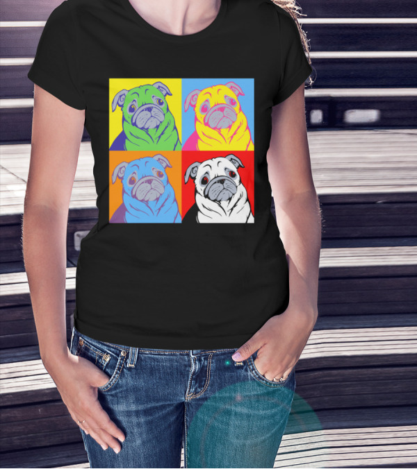 Pug Hol Colorful Pop T-Shirt
