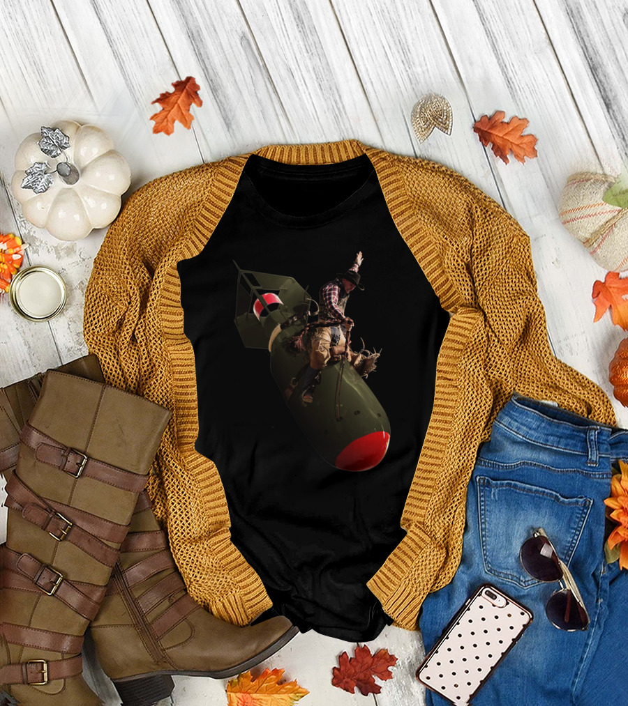 Slim Pickens Riding Bomb Dr. Strangelove Iconic Scene T-Shirt