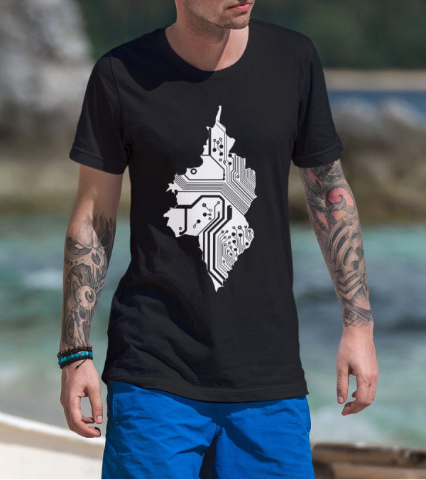 The Circuit Inside Myanmar Circuitry Map T-Shirt
