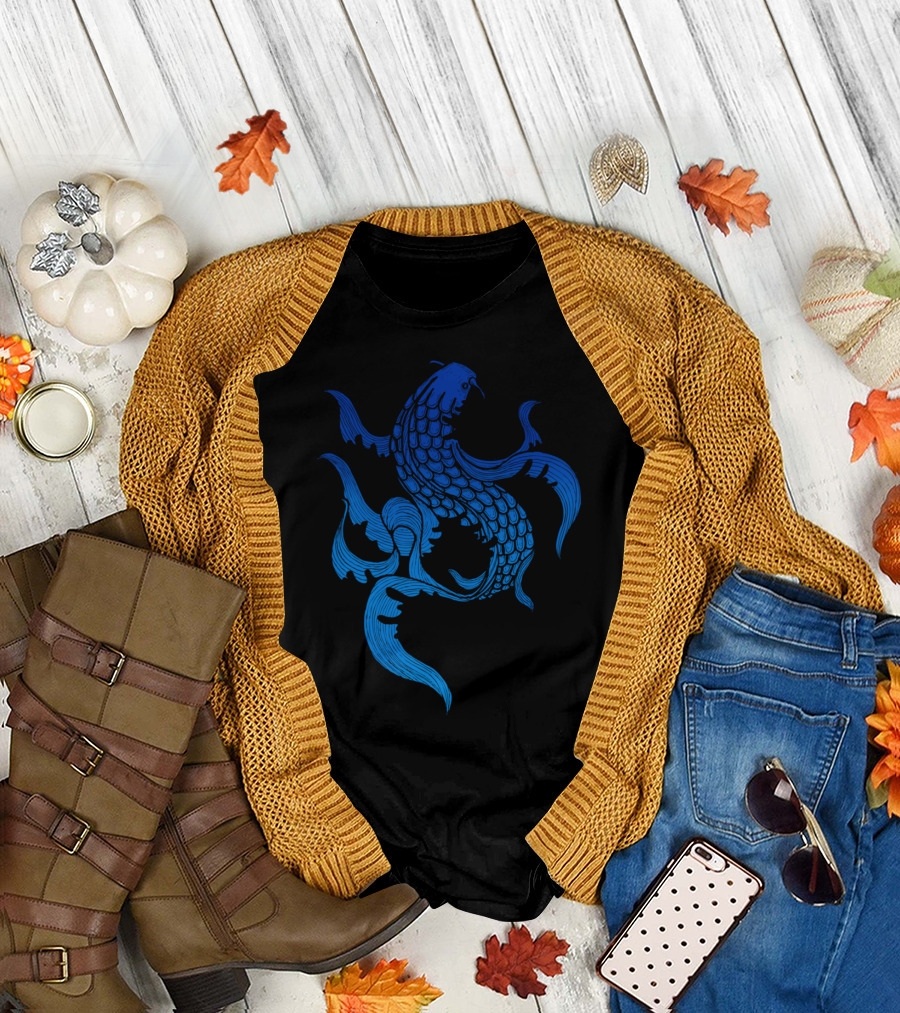 Catfish Blues Elegant Blue Fish T-Shirt