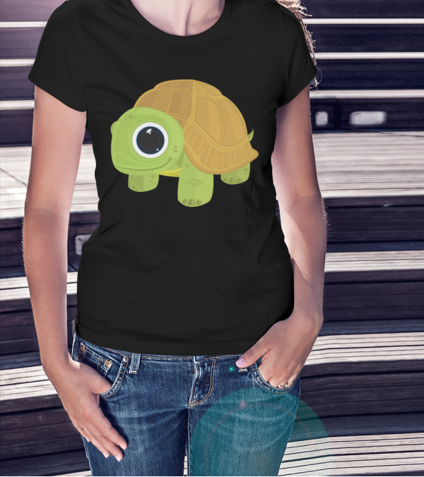 Cartoon Turtle With Big Eye T-Shirt