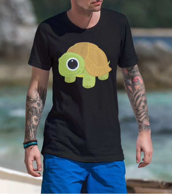 Cartoon Turtle With Big Eye T-Shirt