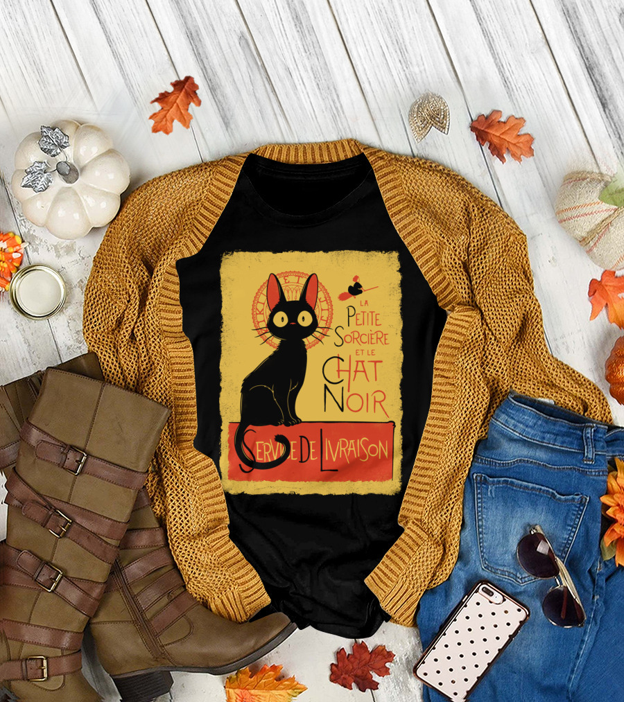 La Petite Sorcière et le Chat Noir Service De Livraison T-Shirt