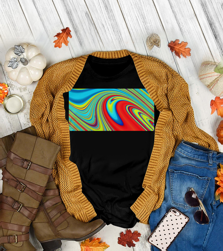 Pendulum Pond Com Colorful Abstract Swirls T-Shirt