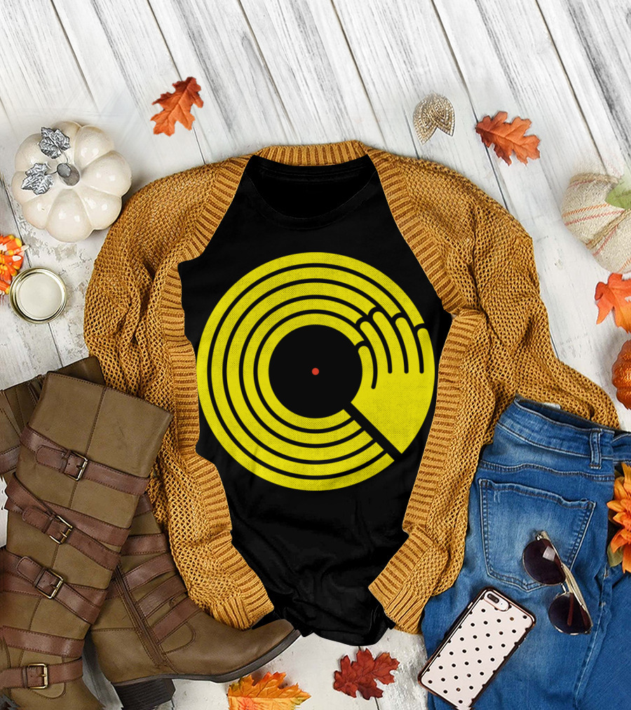 Bring The Noise Vinyl Record DJ Hand T-Shirt