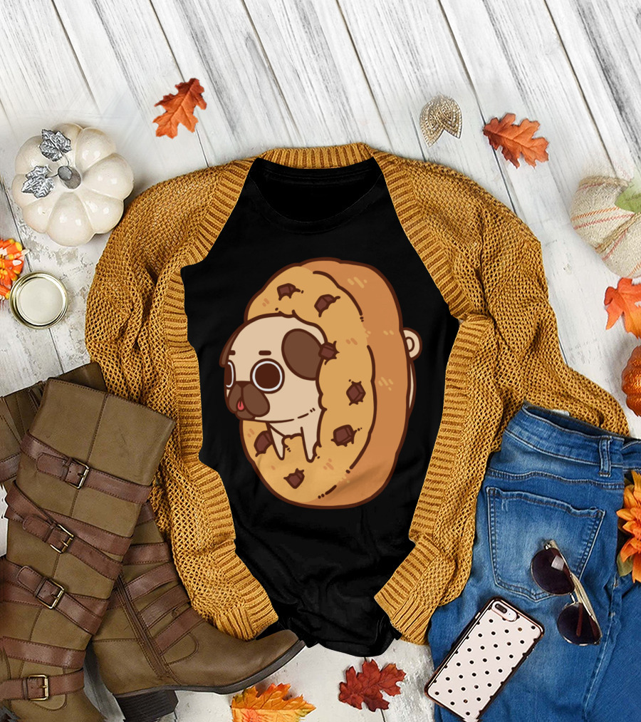 Puglie Cookie Chocolate Chip Pug T-Shirt