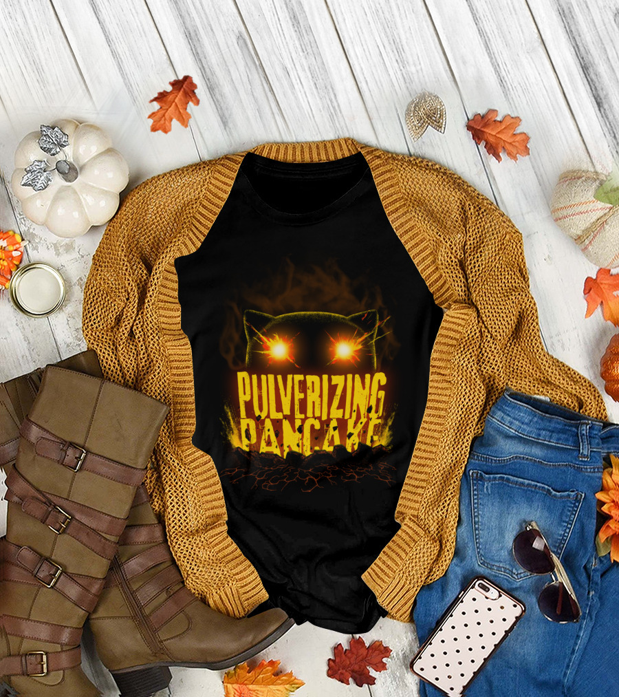 Pulverizing Pancake Glowing Eyes Smoky Dark Breakthrough T-Shirt