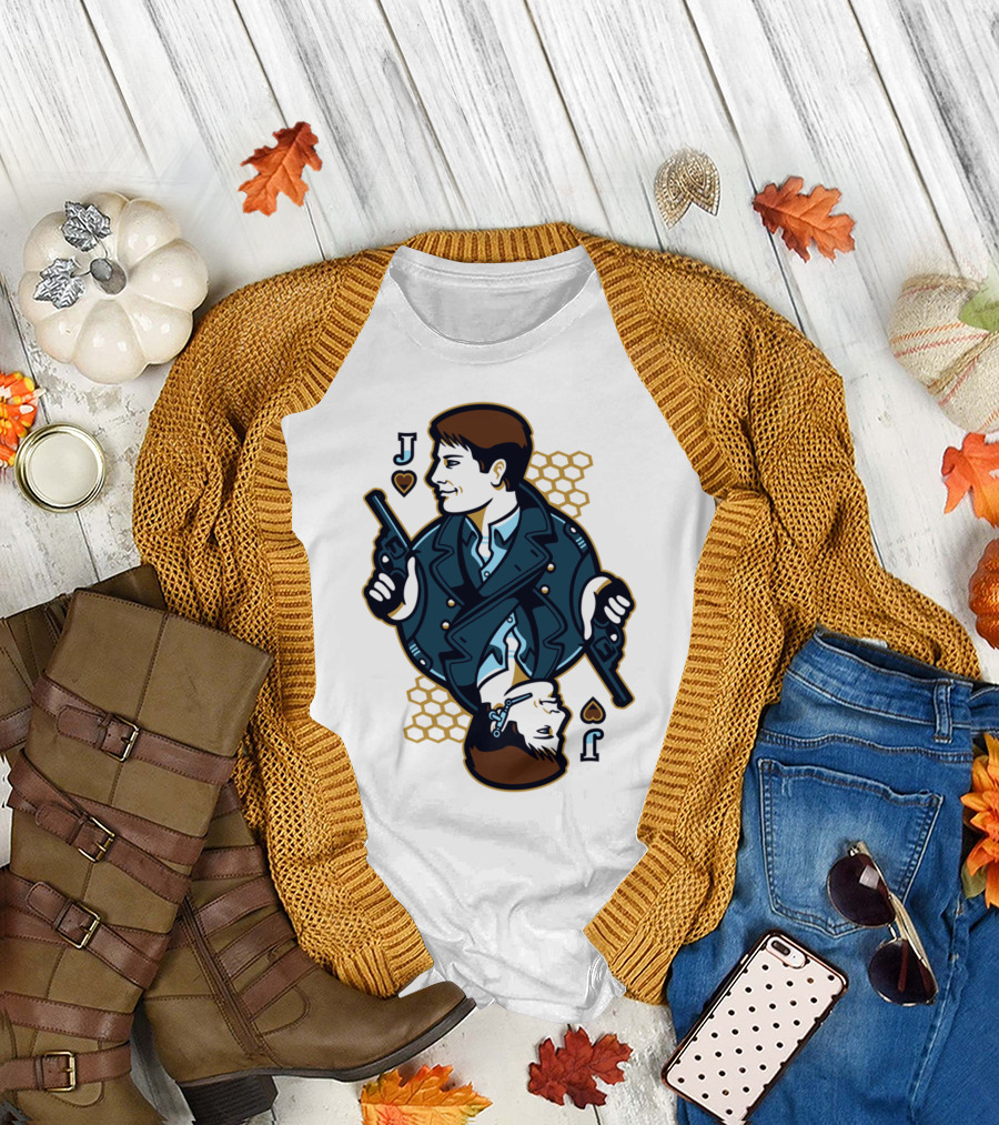 Jack of Hearts with Pistols and Honeycomb T-Shirt