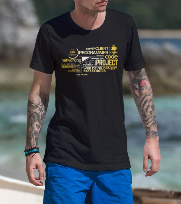 Client Server Programmer Debug Coffee Code Project Web Development Programming Software T-Shirt