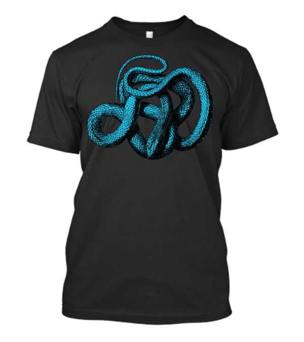 Snek Snake Turquoise Lime Green Knot T-Shirt
