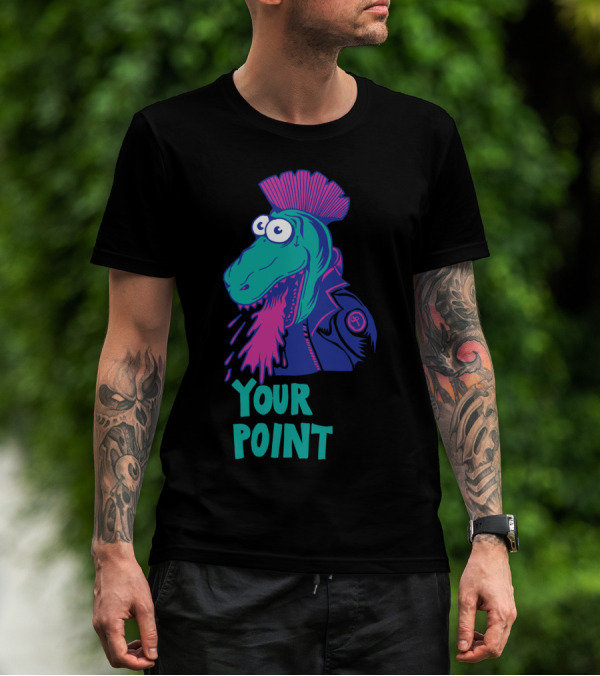 Your Point Punk Dino Mohawk T-Shirt