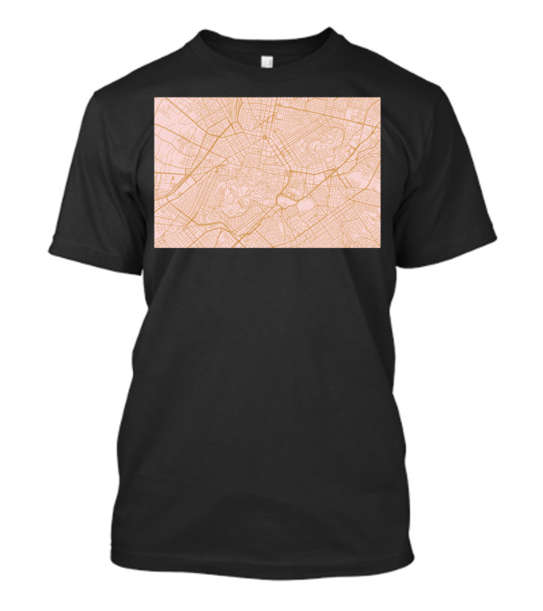 Athens Map Detailed City Grid Layout T-Shirt