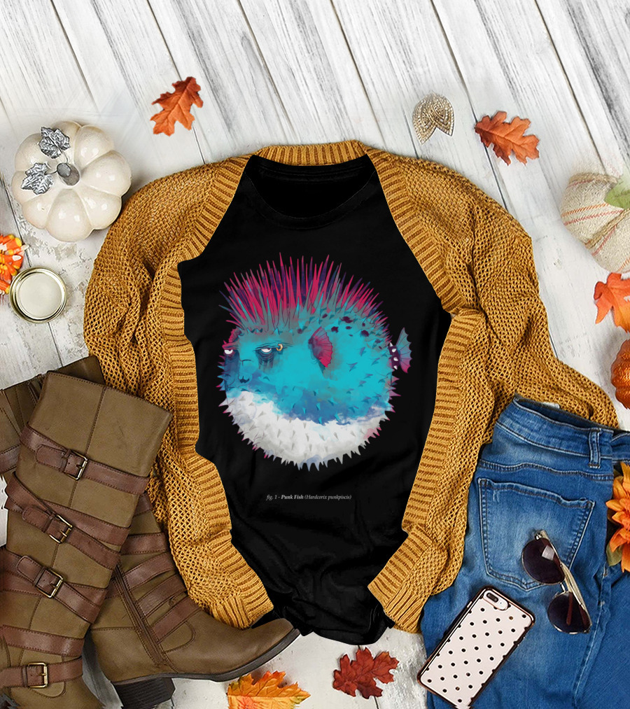 Fig. 1 - Punk Fish (Hardcoric punxgelesi) T-Shirt