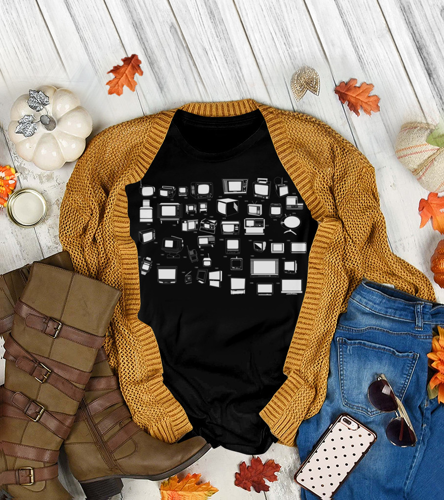 The Evolution of TV 1930s to Modern Flat Screen Innovations T-Shirt