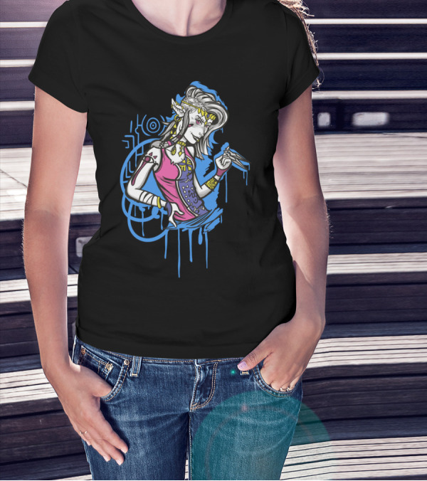 Punk Princess Of Wisdom Cyber Elven Edge T-Shirt