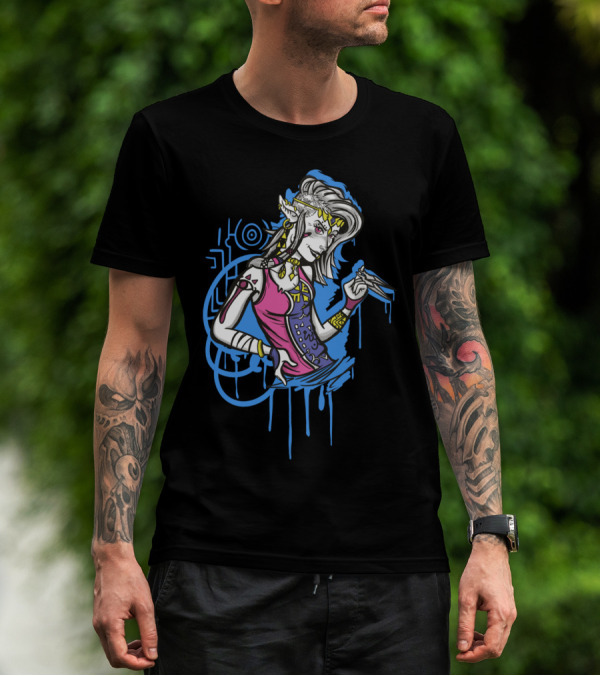 Punk Princess Of Wisdom Cyber Elven Edge T-Shirt