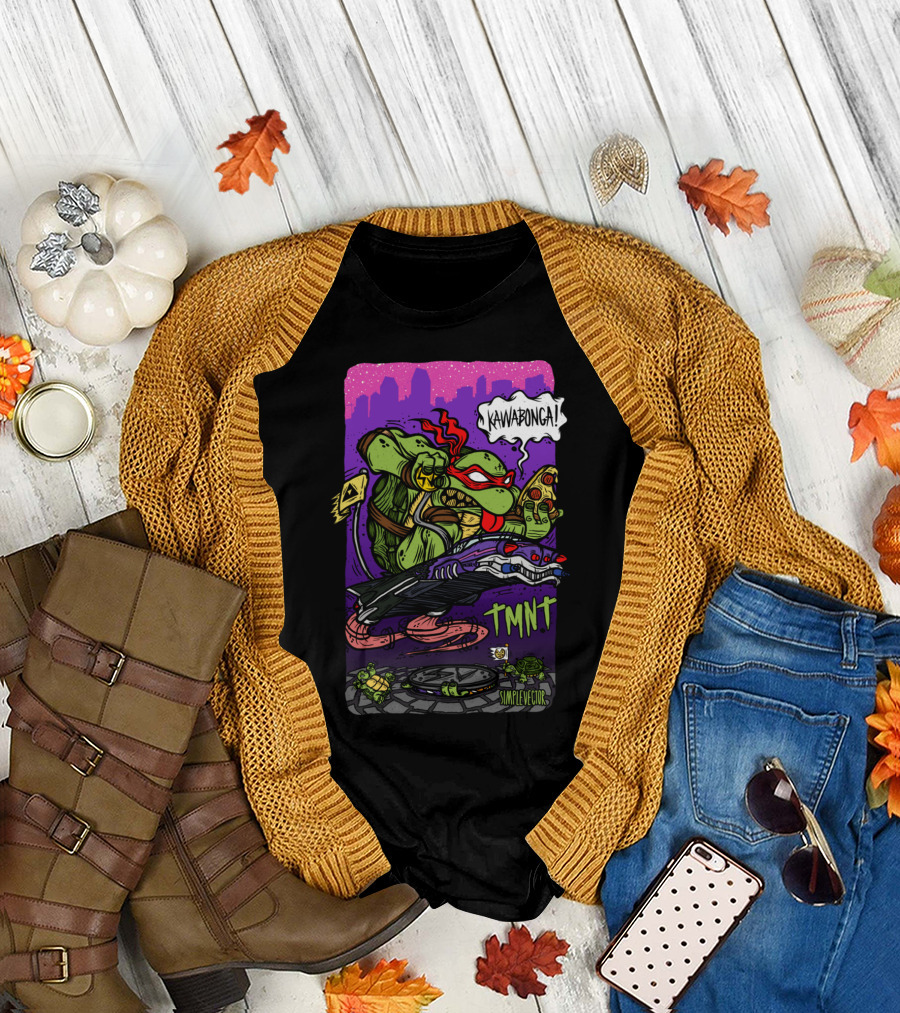 TMNT Kawabonga Pizza Skateboard Adventure T-Shirt