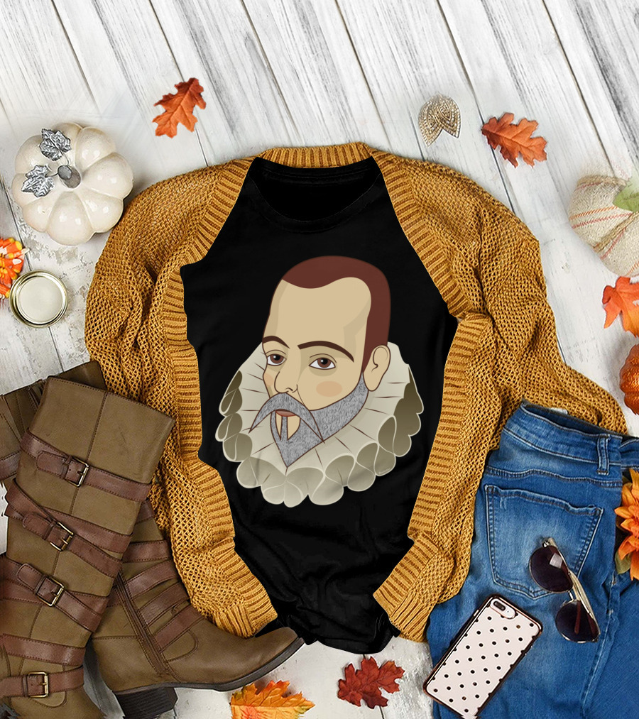 Cervantes Renaissance Portrait with Ruffled Collar T-Shirt