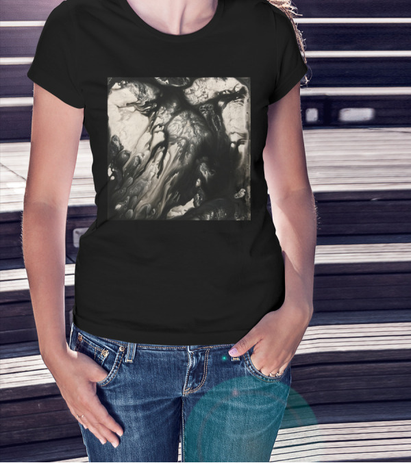Let It Rain Monochrome Abstract Fluidity T-Shirt