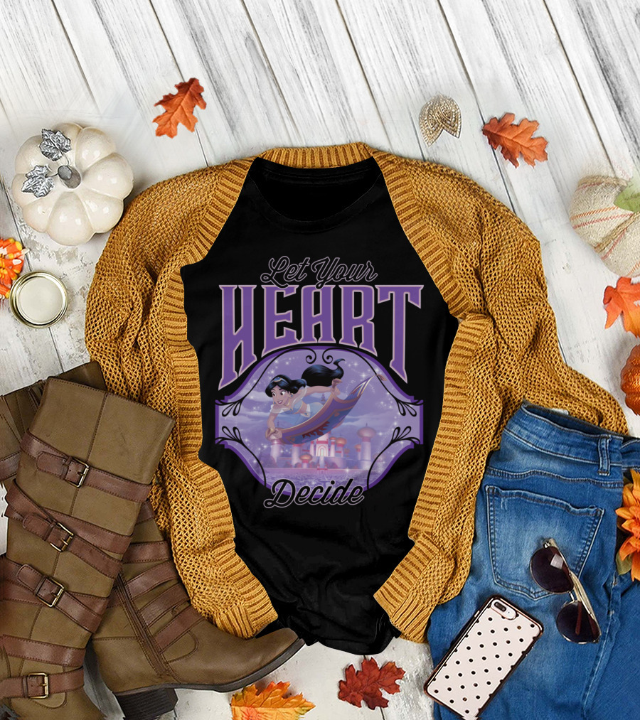 Let Your Heart Decide Jasmine Flying on Magic Carpet Over Agrabah T-Shirt