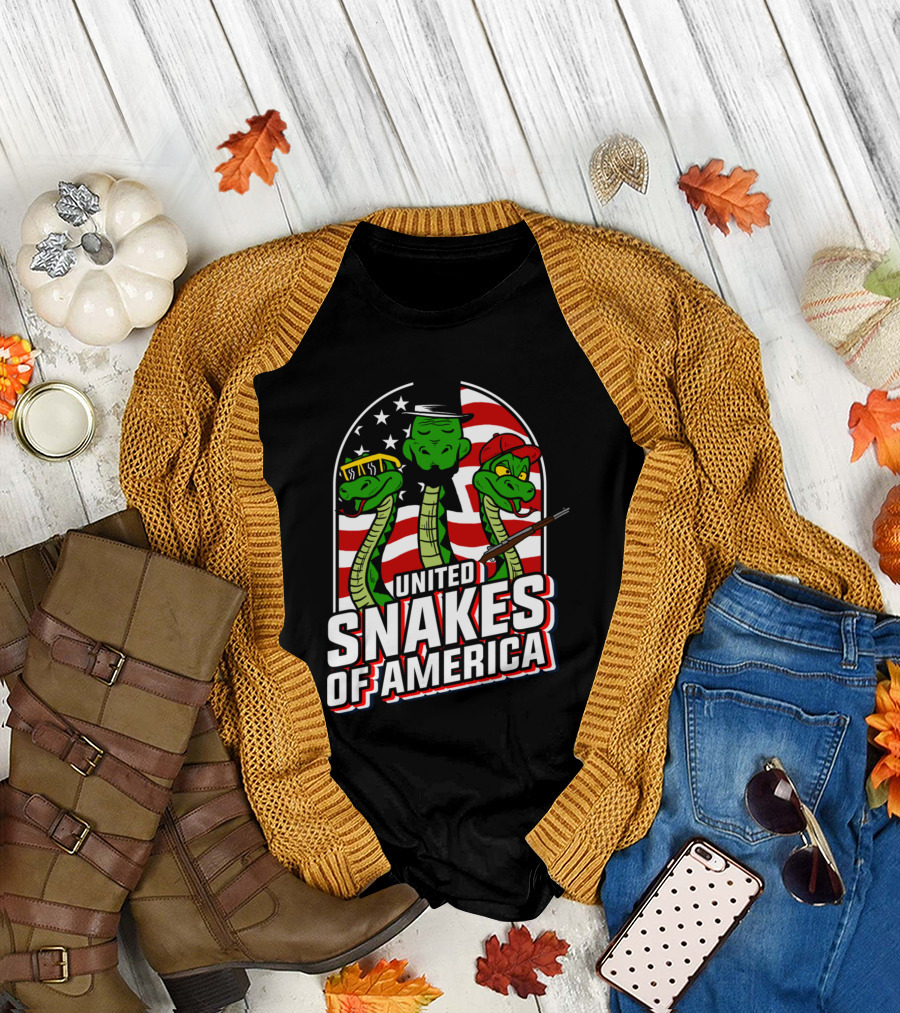 United Snakes of America Flag Hat Cane Sunglasses T-Shirt