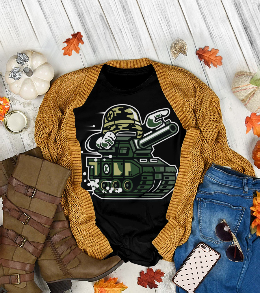 CHARGE Military Tank Helmet T-Shirt