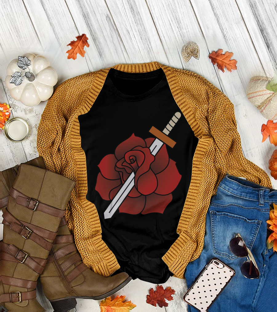 Rose And Sword Emblem T-Shirt