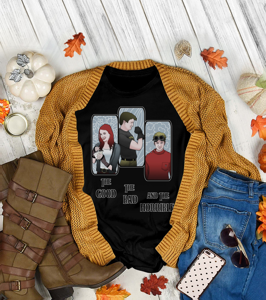 The Good The Bad And The Horrible Featuring Iconic Character Trio T-Shirt