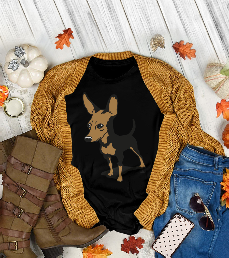Miniature Pinscher Dog Cartoon T-Shirt