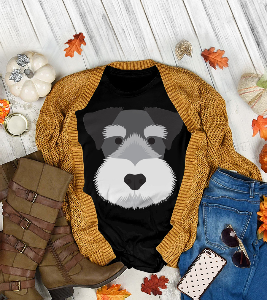 Miniature Schnauzer Face T-Shirt