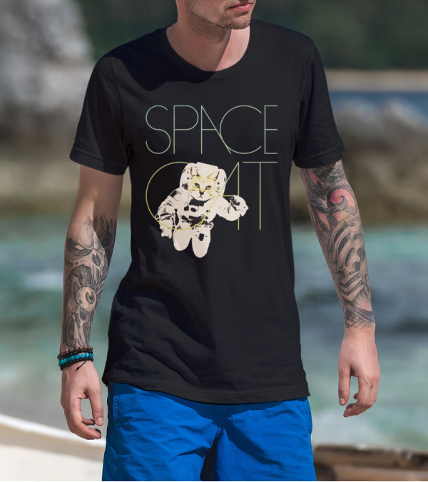SPACE CAT Astronaut Feline Adventure T-Shirt