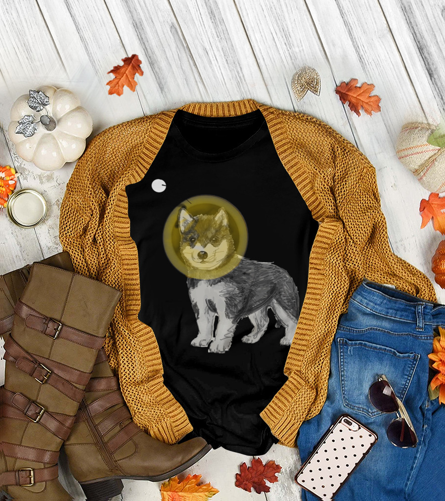 Space Dog Astronaut Puppy Exploration T-Shirt