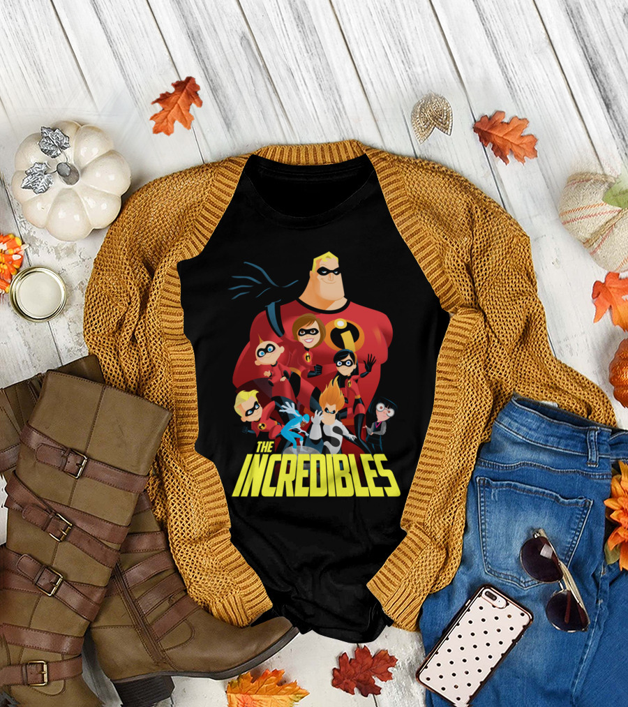 The Incredibles Characters Family Team Pixar T-Shirt