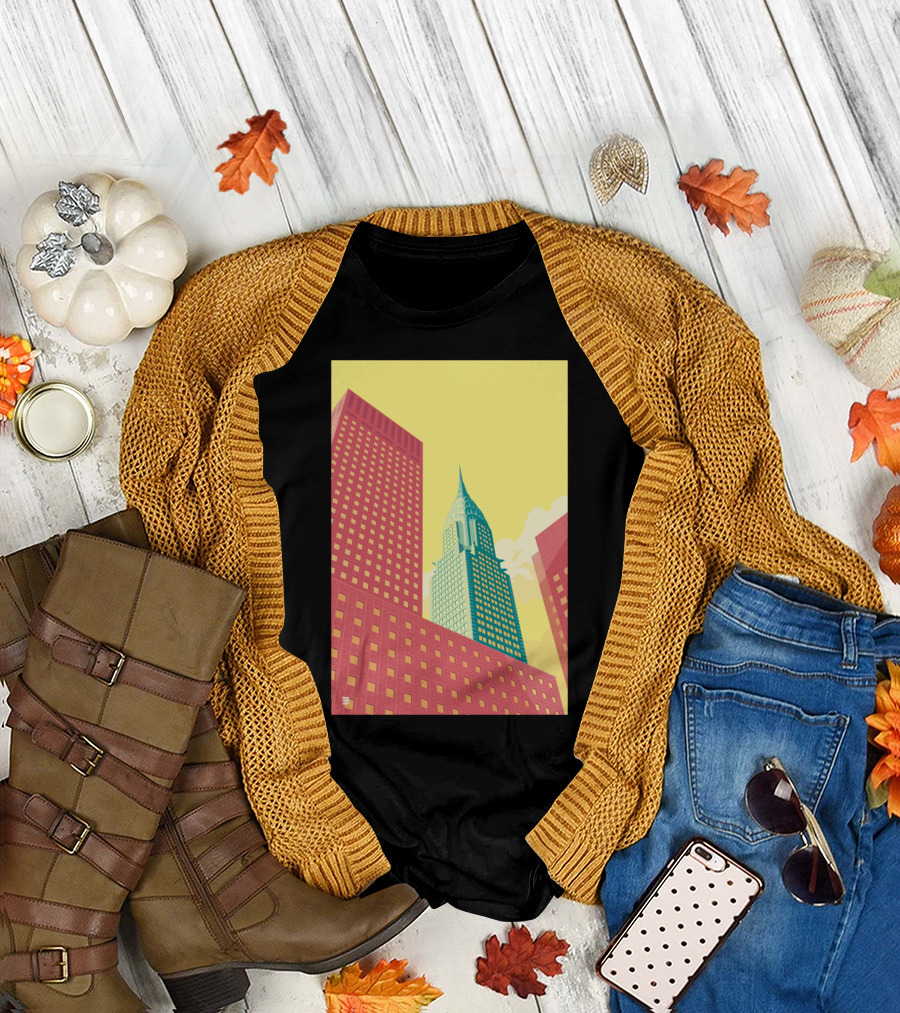 Lexington Avenue New York City Chrysler Building Skyline T-Shirt